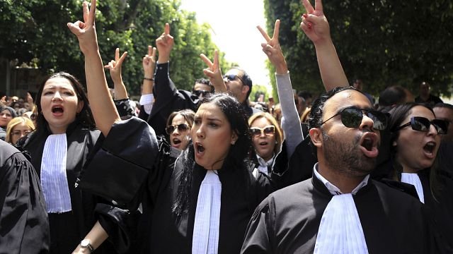 Tunisia lawyers strike over arrest of colleague