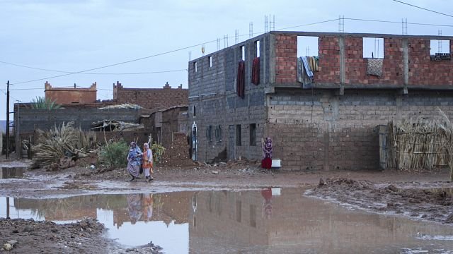 Torrential rains kill more than a dozen people in Morocco and Algeria