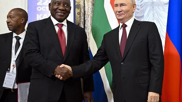 Vladimir Putin holds bilateral talks with Cyril Ramaphosa on sidelines of BRICS summit