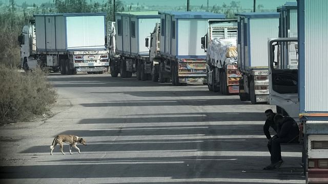 Aid trucks at Rafah wait for green light to enter Gaza as ceasefire begins