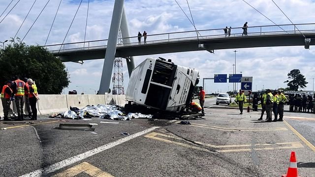 12 dead, dozens hurt in South Africa bus accident