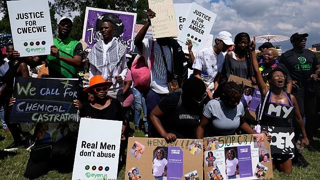 South Africans protest gender violence after child rape allegation