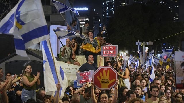 Israelis call for release of hostages in mass protests