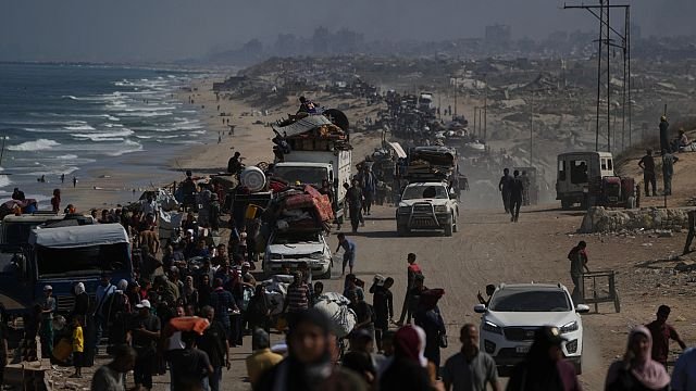 Truck carrying displaced people hit by Israeli strike in Gaza