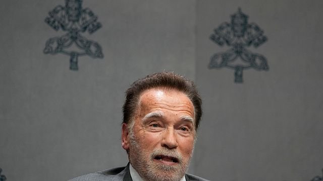 Former California governor Schwarzenegger stands with Vatican climate initiative