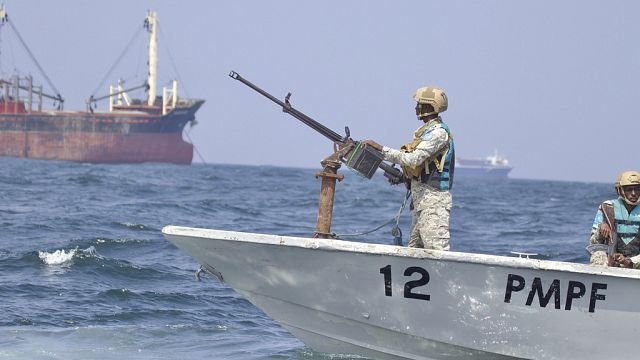 Suspected pirates board merchant vessel off coast of Somalia