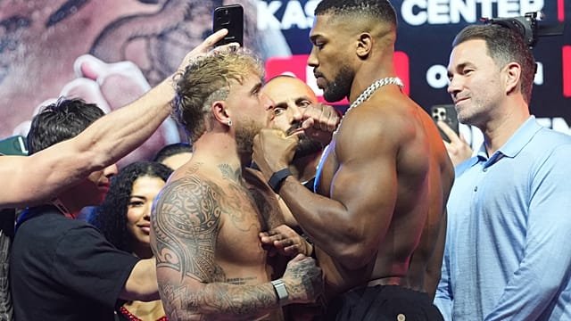 Anthony Joshua and Jake Paul make weight ahead of Miami showdown