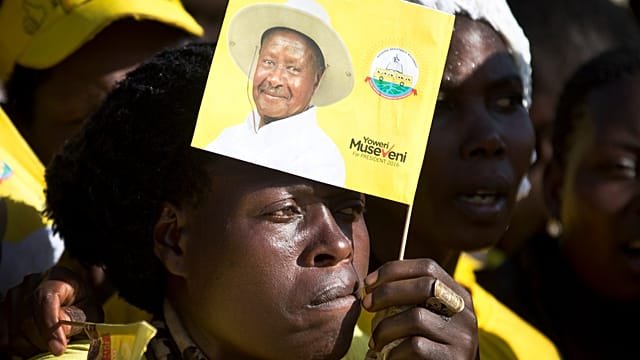 Kampala decked in colours of Ugandan president’s party ahead of polls