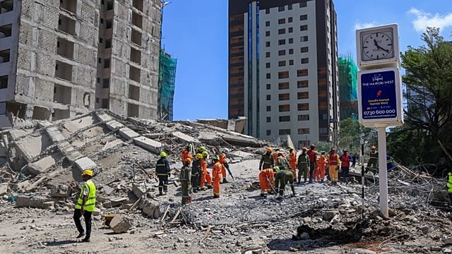 Four people trapped after Nairobi building collapses, rescue operations ongoing