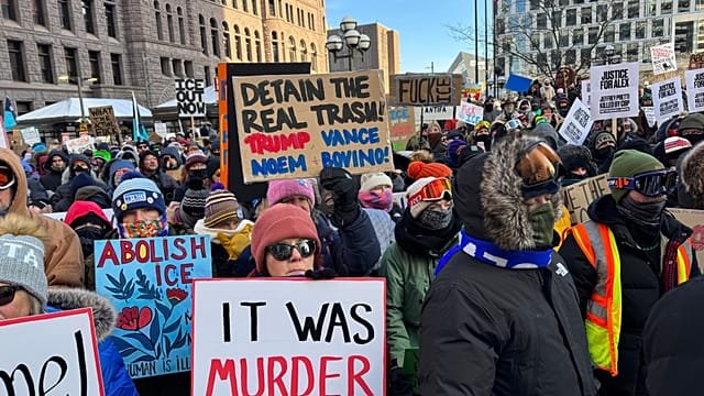 ‘Tired but resolved’: Minnesotans protest after second fatal ICE shooting