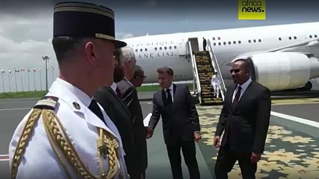 Macron arrives in Ethiopia ahead of high‑level AU talks