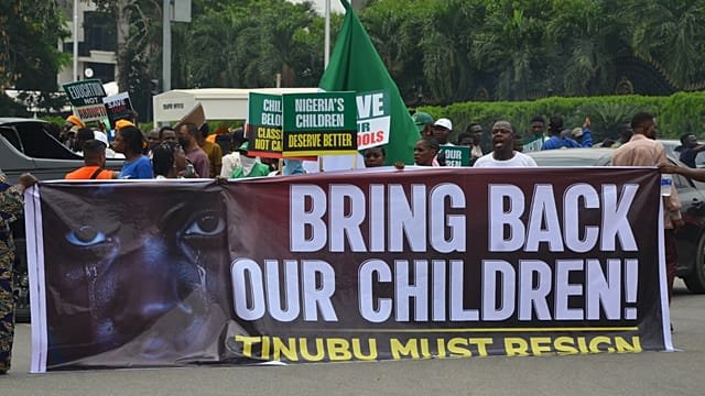 Protesters take to streets of Nigerian capital over school abductions