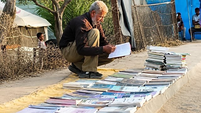 A Gaza bookseller returned to the ruins for the books