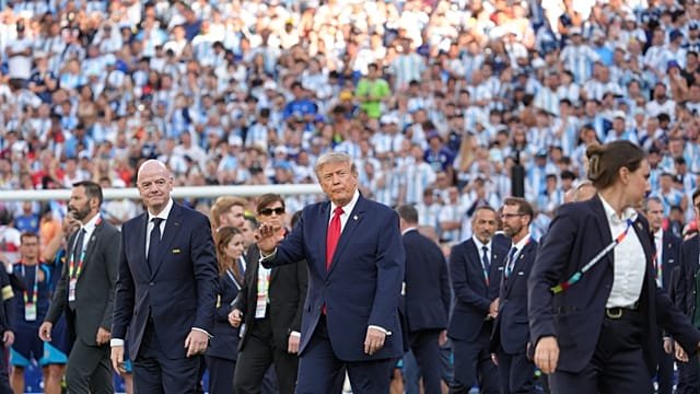 Trump and Infantino booed as they present World Cup trophy to Spain